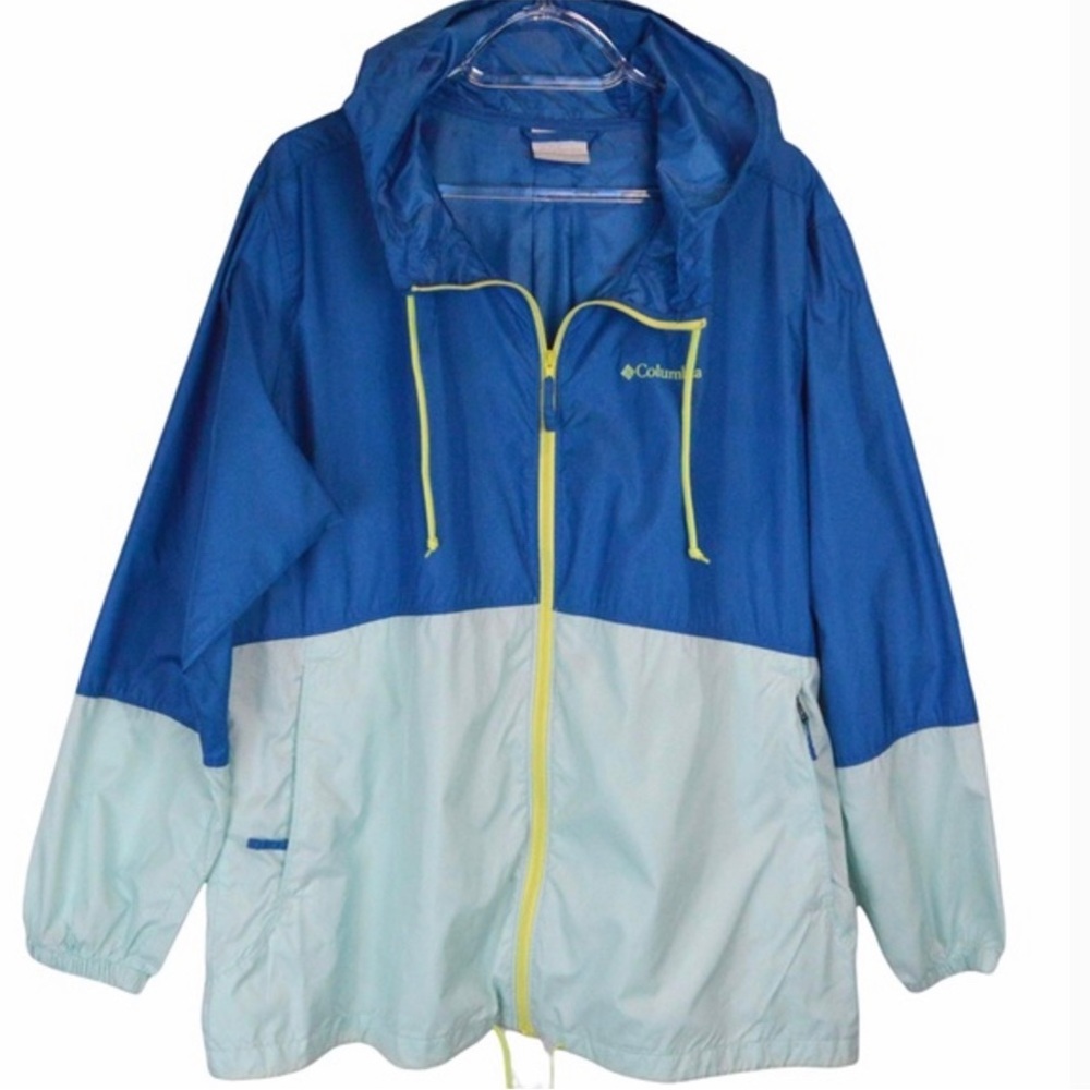 EUC- Columbia ‘Flash Forward’ Color Block Hooded Wind She’ll